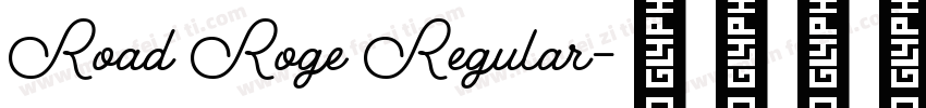 Road Roge Regular字体转换